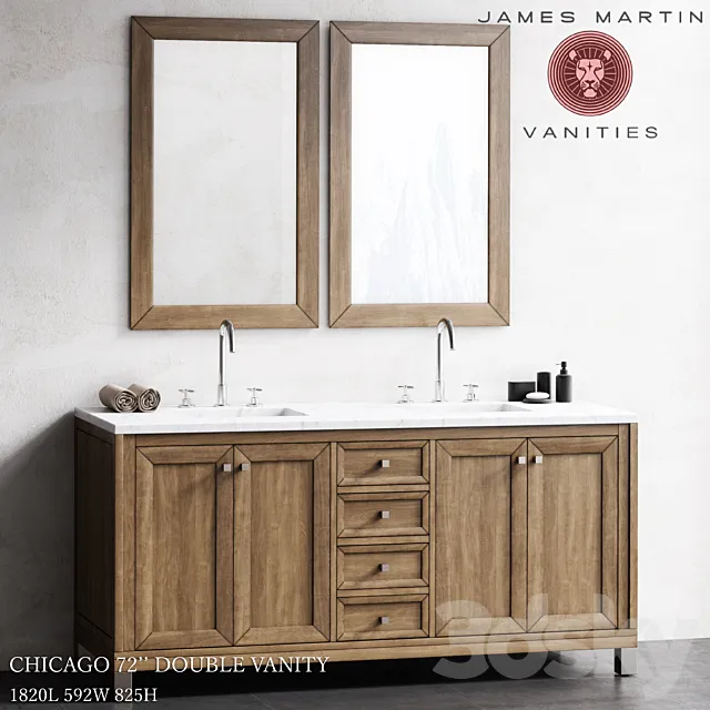Chicago 72 double vanity 3D Model
