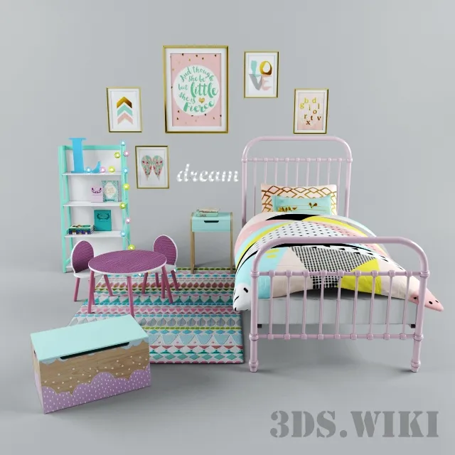 child-room - Accessories and children's furniture from Adairs 3D Model