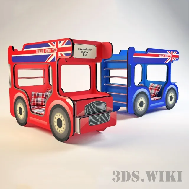 child-room - Baby bus bed 3D Model