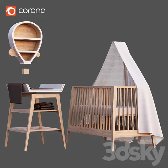 Child room (baby) Furnitures 01 3D Model