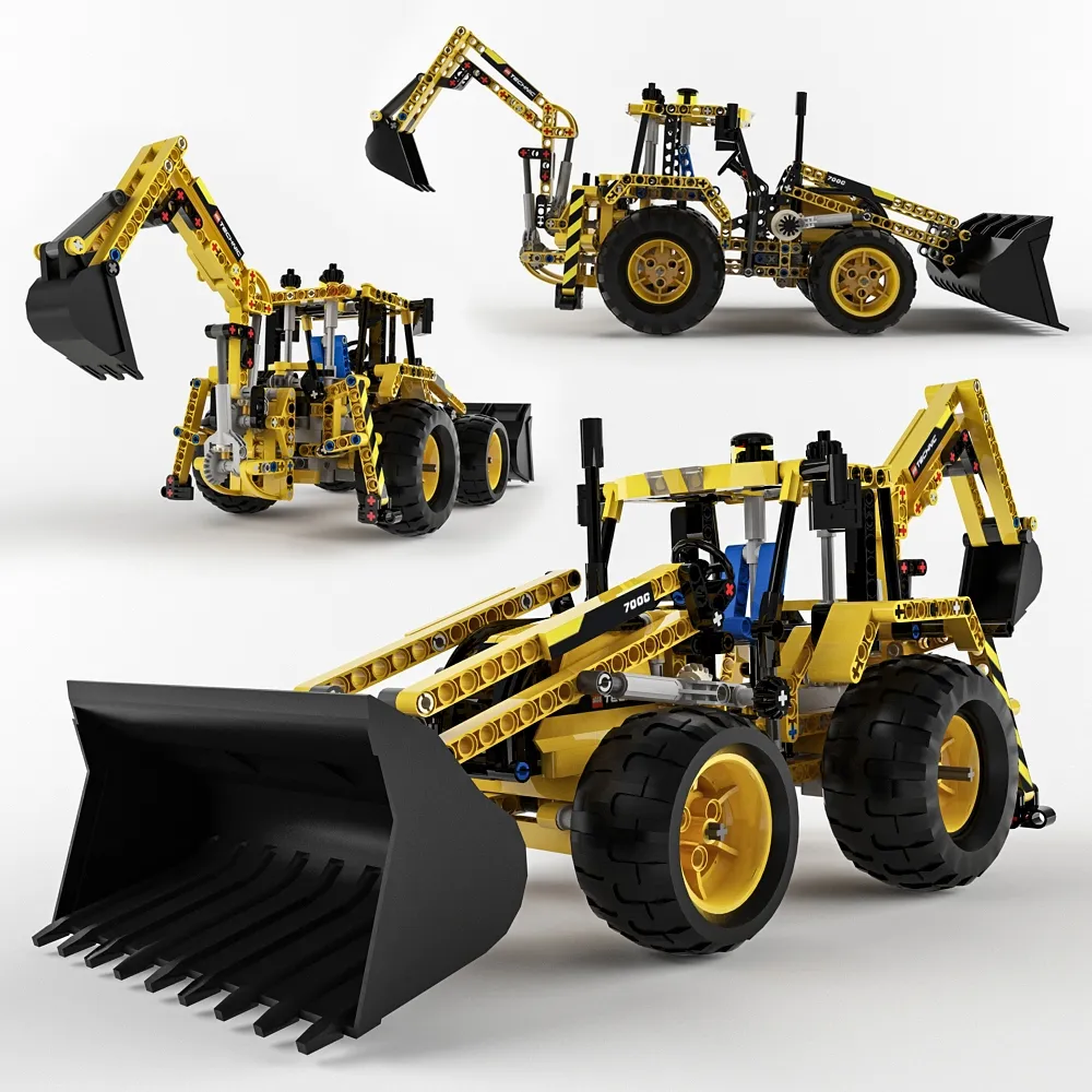 child-room - Backhoe loader 1 3D Model