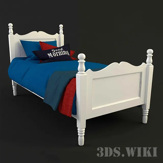 child-room - Bed for a teenager 3D Model