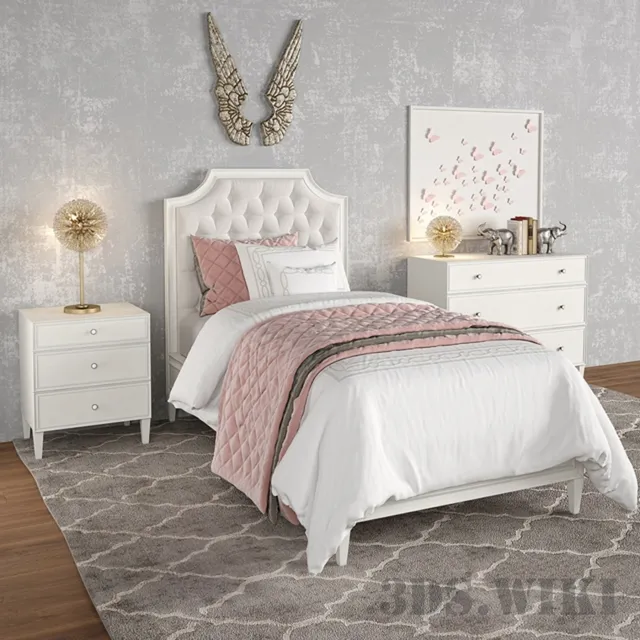 child-room - bed Max 2011 3D Model