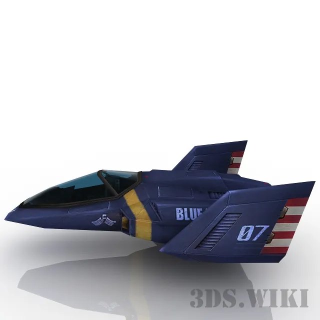 child-room - Blue Falcon Space Plane 3D Model