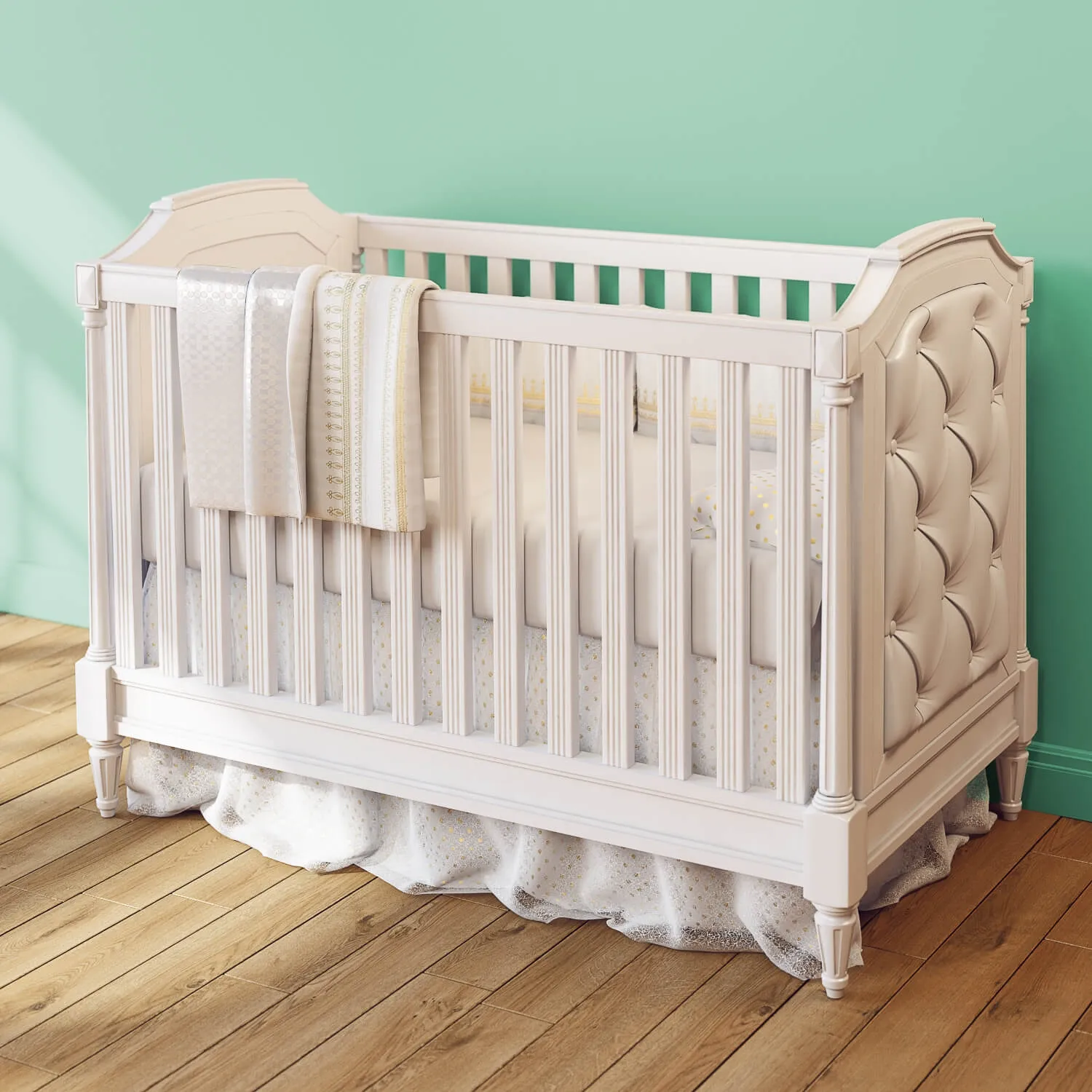 child-room - Blythe Convertible Crib  Pottery barn 3D Model