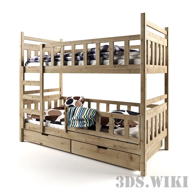 child-room - Bunk bed for children 3D Model