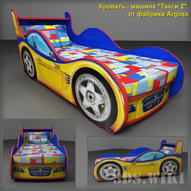 child-room - Car bed for children 3D Model