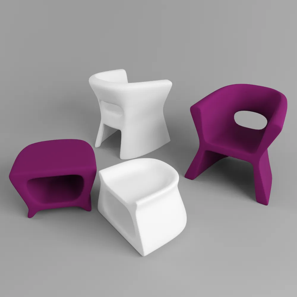 child-room - Chairs for child 08 3D Model