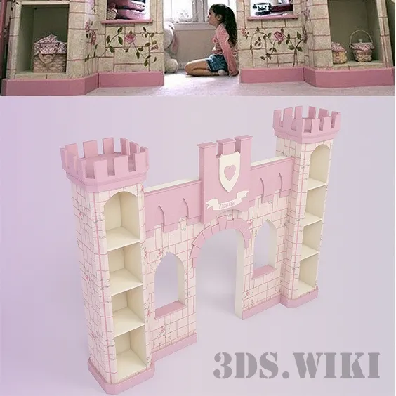 child-room - Children's decor - Castle for girls 3D Model