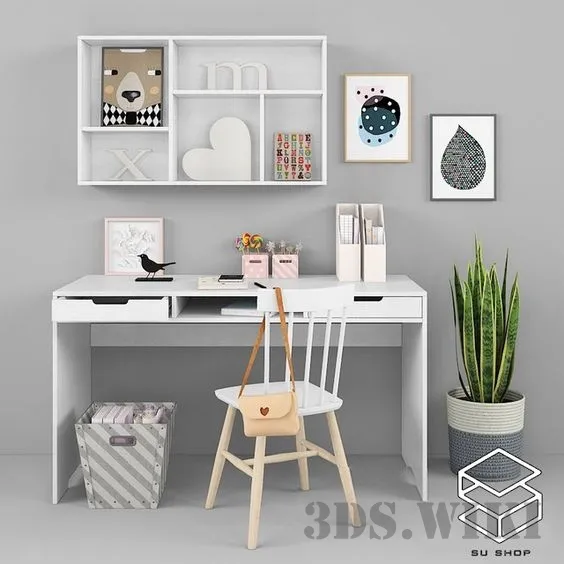 child-room - Children's Desk 3D Model