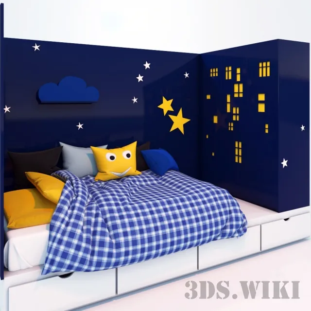 child-room - Children's "Night City" 3D Model