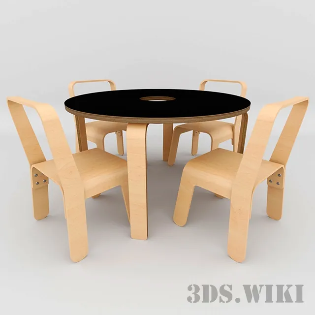 child-room - Children's table Look Me 3D Model