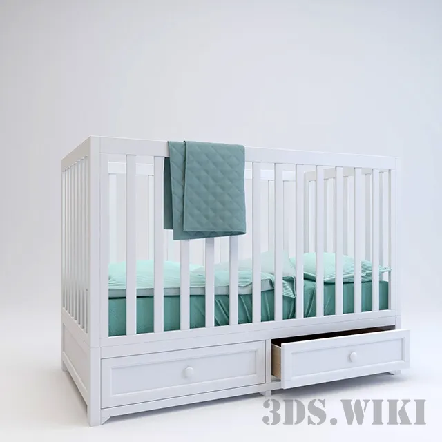 child-room - Cot 3D Model