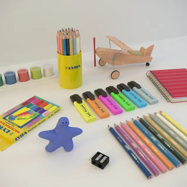 child-room - канцтовары 3D Model