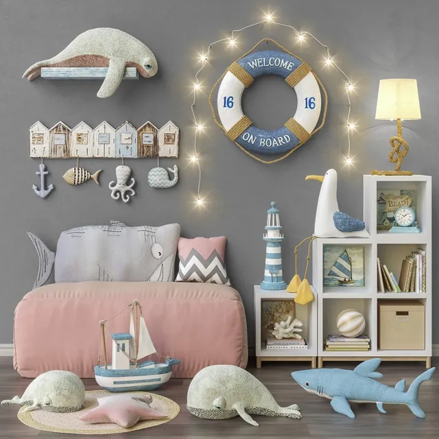 child-room - Decorative set 3D Model