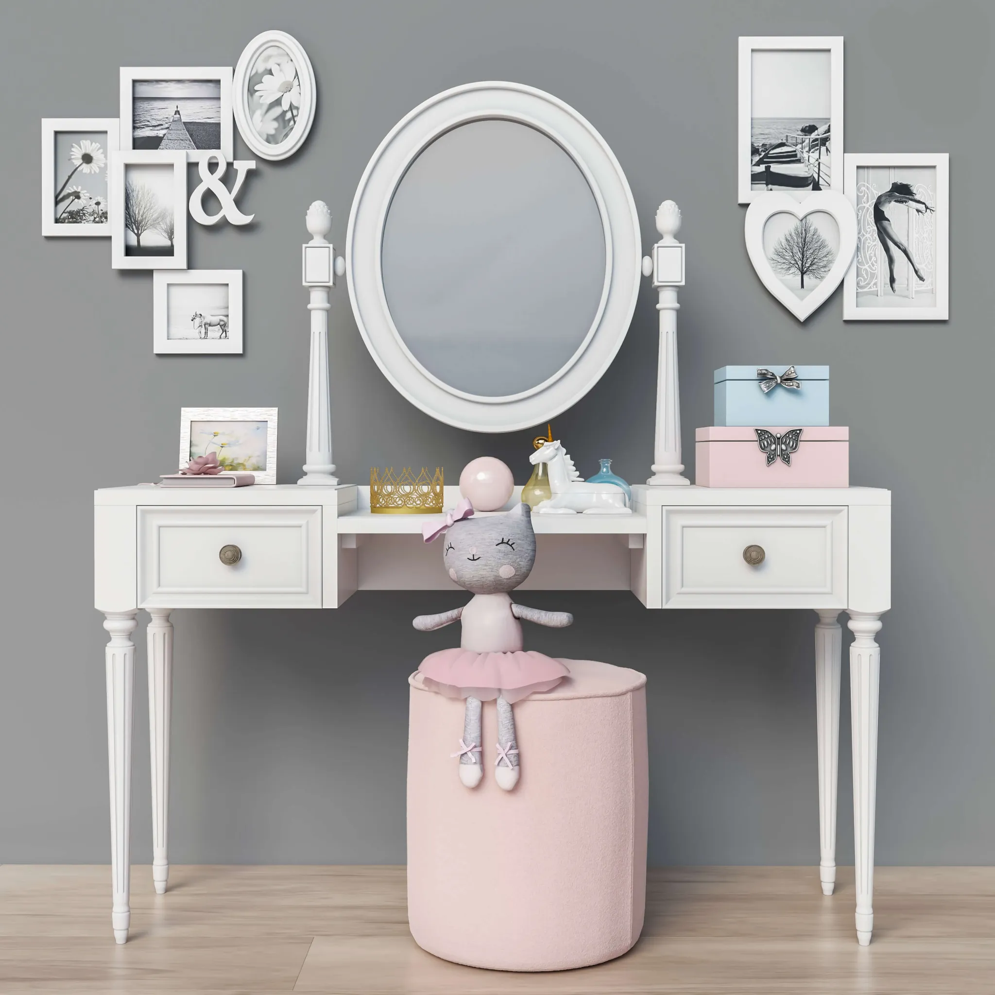 child-room - Dressing table 3D Model