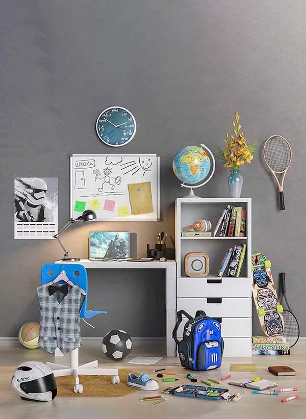 child-room - Furniture and accessories for the children's room 3D Model