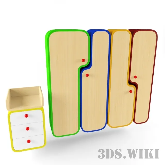 child-room - Furniture for children 3D Model