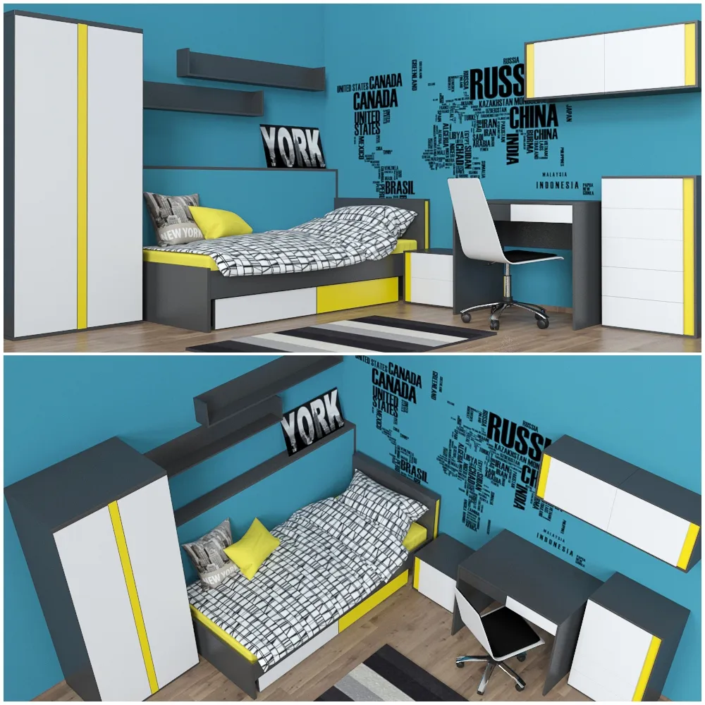 child-room - Furniture set Graphic 3D Model
