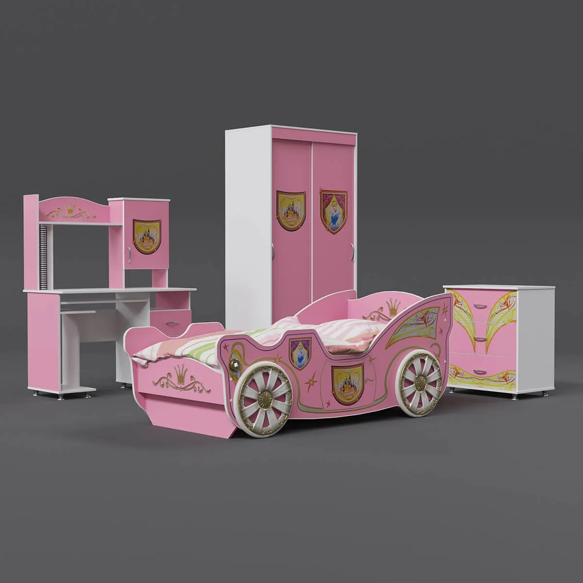 child-room - Furniture set Princess 3D Model