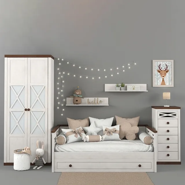 child-room - Furniture Trebol collection Juvenil Aspas part 01 3D Model