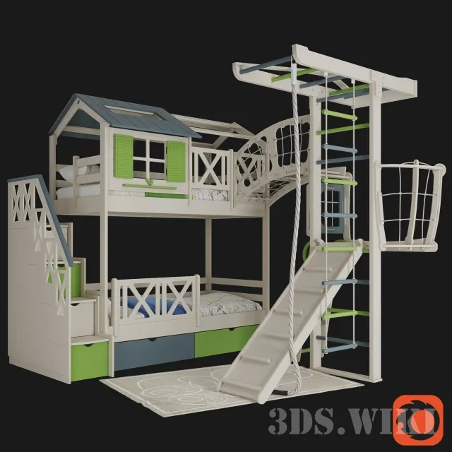 child-room - Kids bed 3D Model