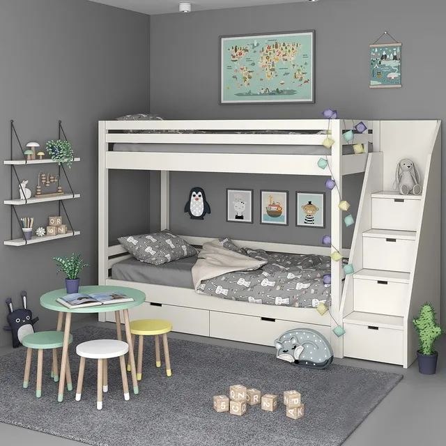 child-room - Kids Bedroom Set 3D Model