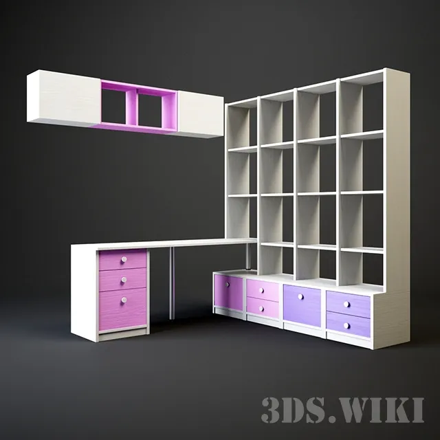child-room - Kids Furniture Set 3D Model
