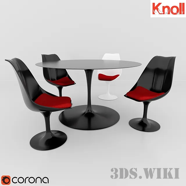 child-room - KNOLL table and chairs 3D Model