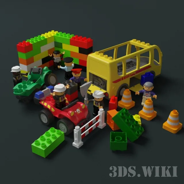 child-room - Lego toys 3D Model