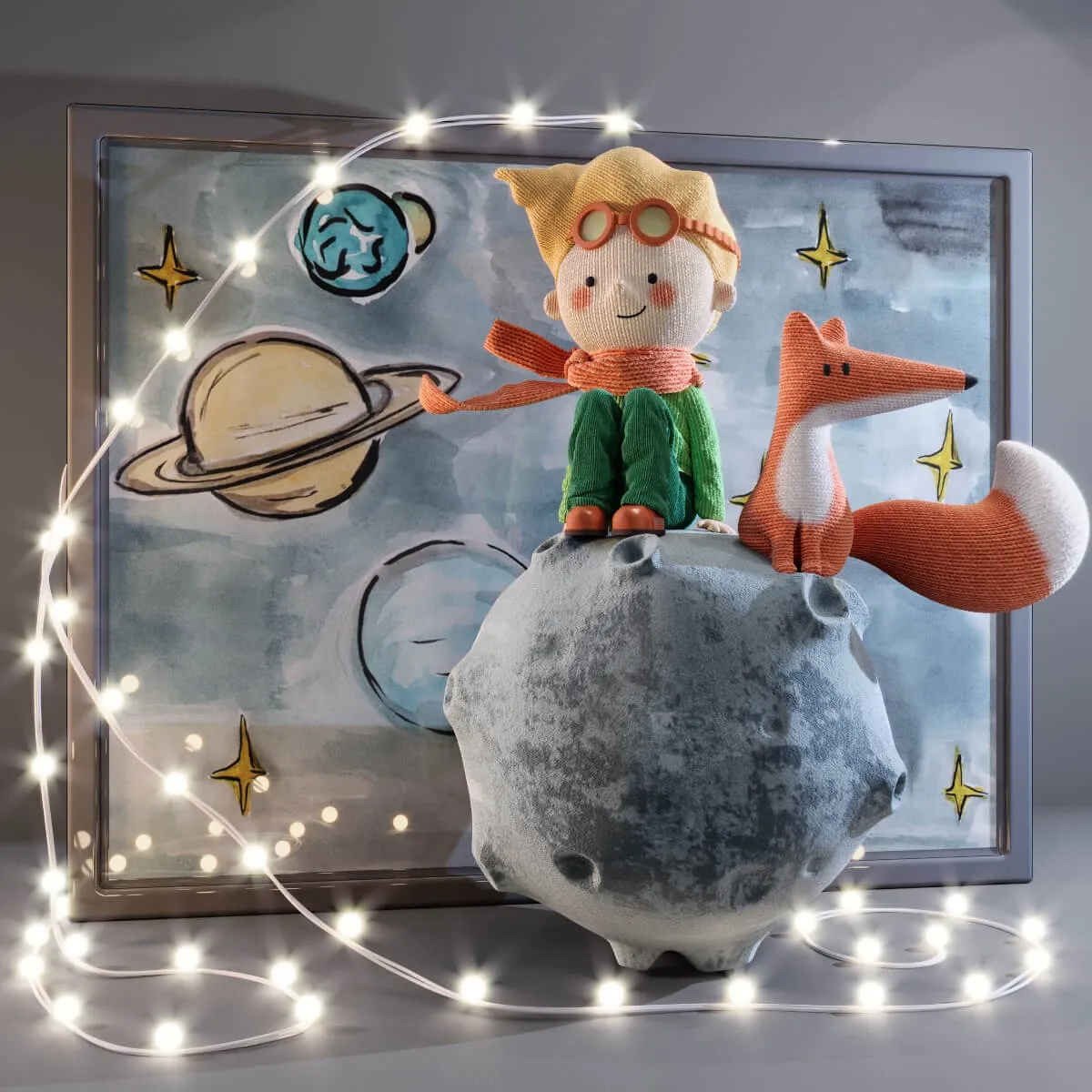child-room - Little Prince and Fox 3D Model