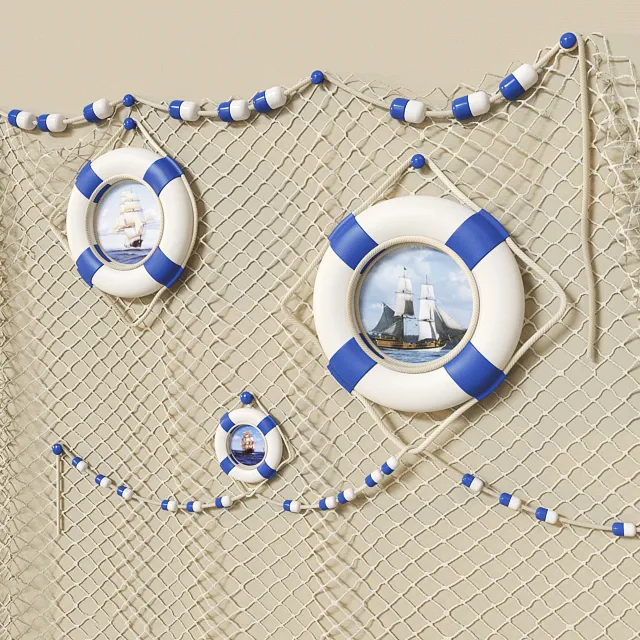 child-room - Marine decorative set 3D Model