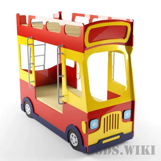 child-room - Milli Bus Bunk Bed 3D Model