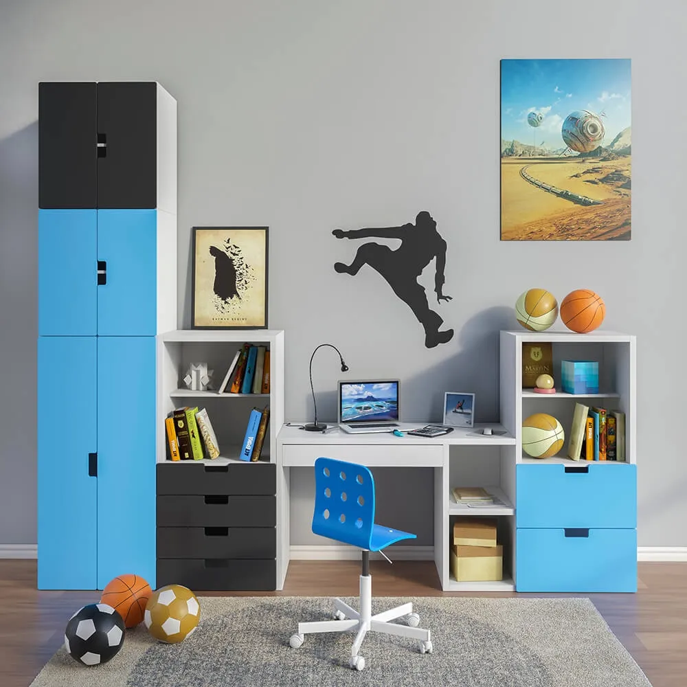 child-room - Modular furniture and accessories for a children's room IKEA set 1 3D Model