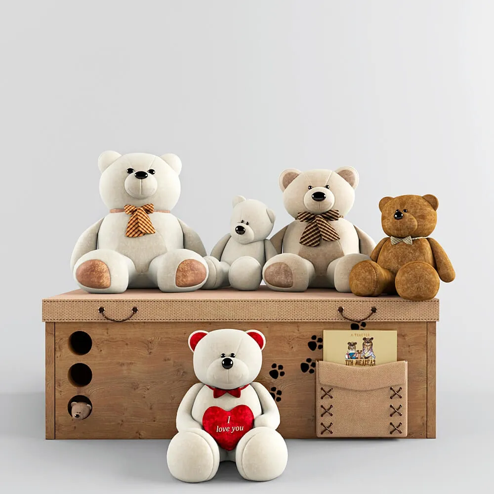 child-room - Play set with bears 3D Model