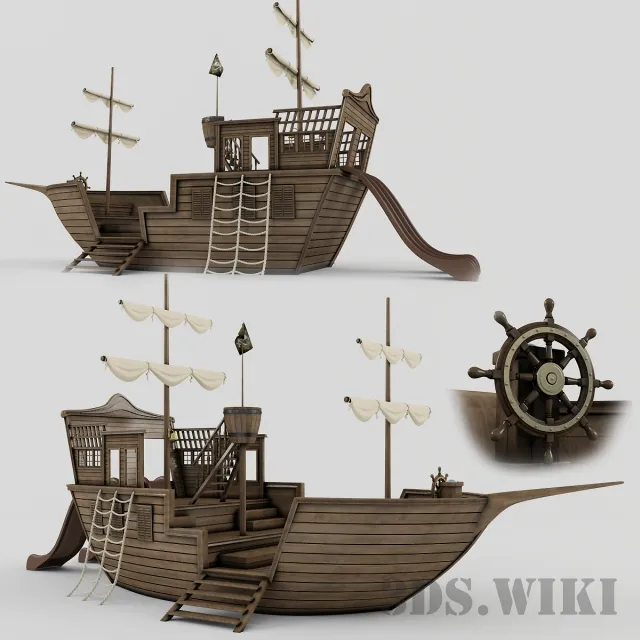 child-room - Playground ship 3D Model