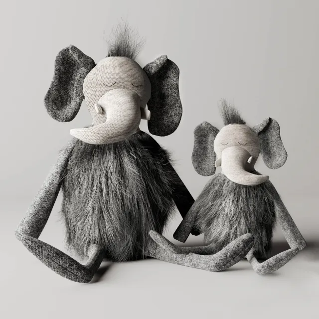 child-room - Plush mammoth 3D Model