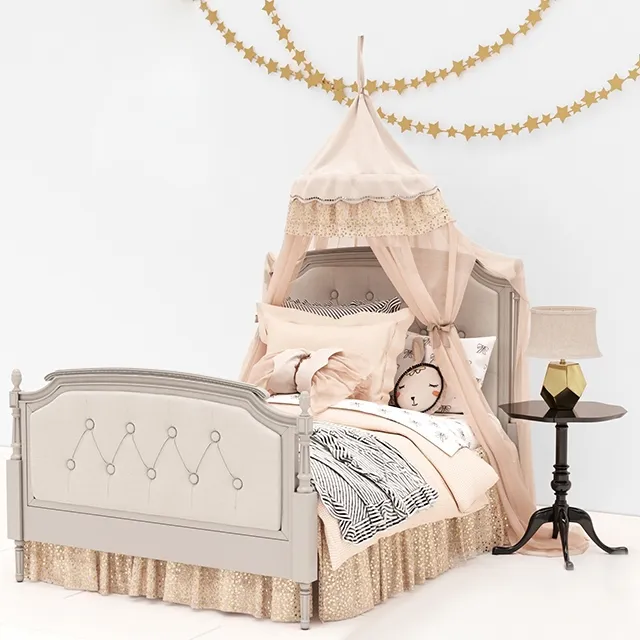 child-room - Pottery barn kids blythe tufted bed 3D Model