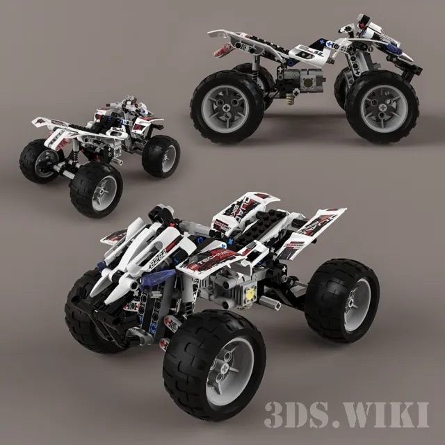 child-room - Quad-Bike by Lego 3D Model