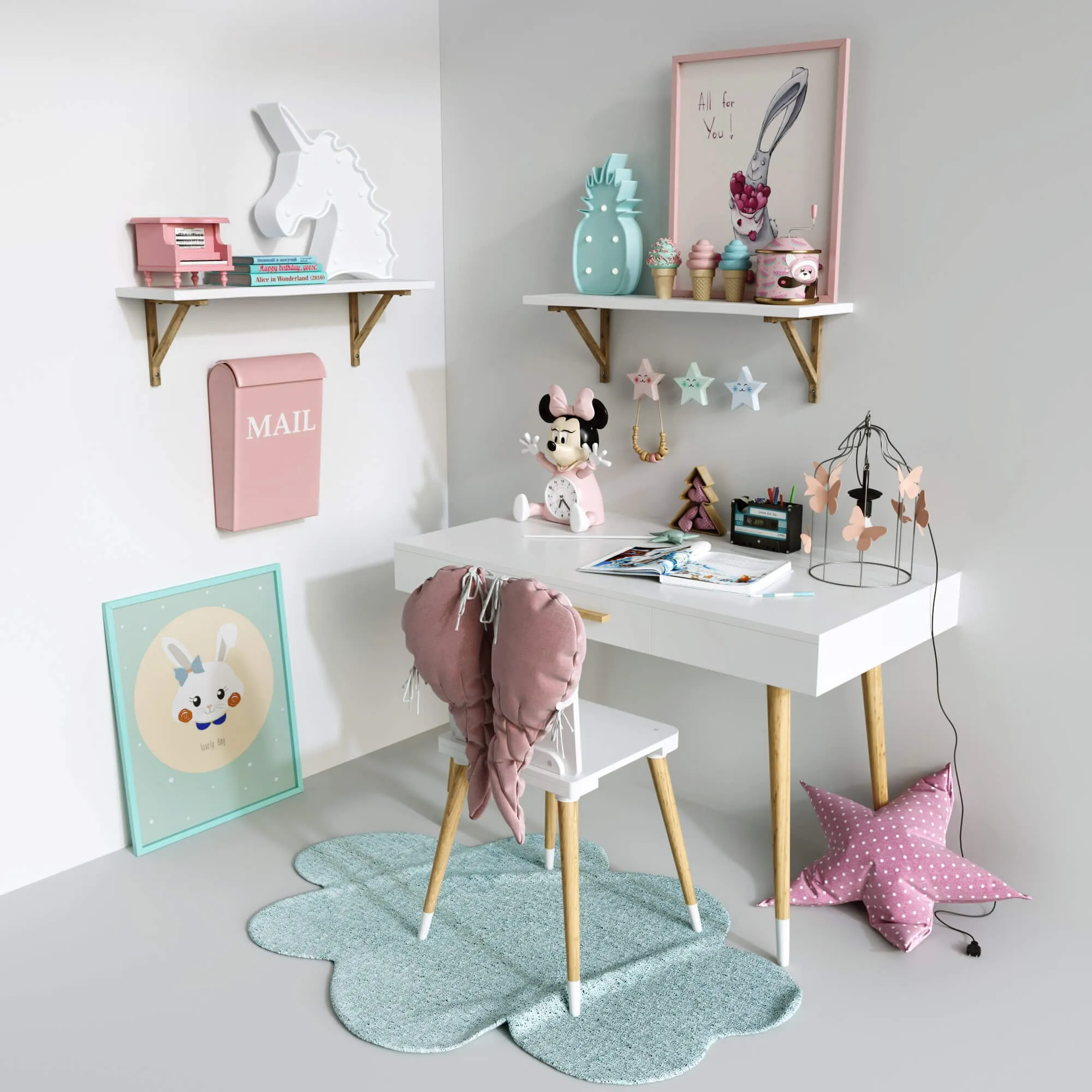 child-room - Set for a princess 6 3D Model