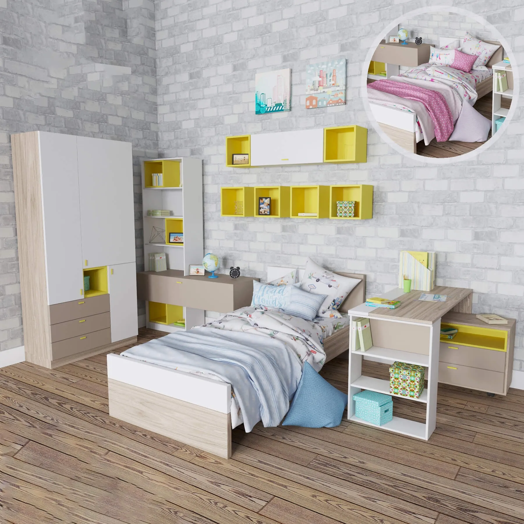 child-room - Set for children Hoff Fusion bedding Zara Home for boys and girls 3D Model