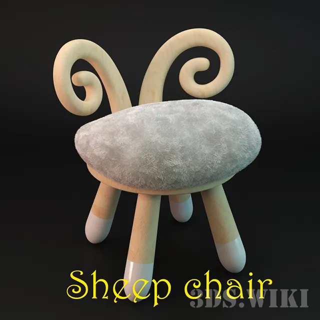 child-room - Sheep Chair 3D Model
