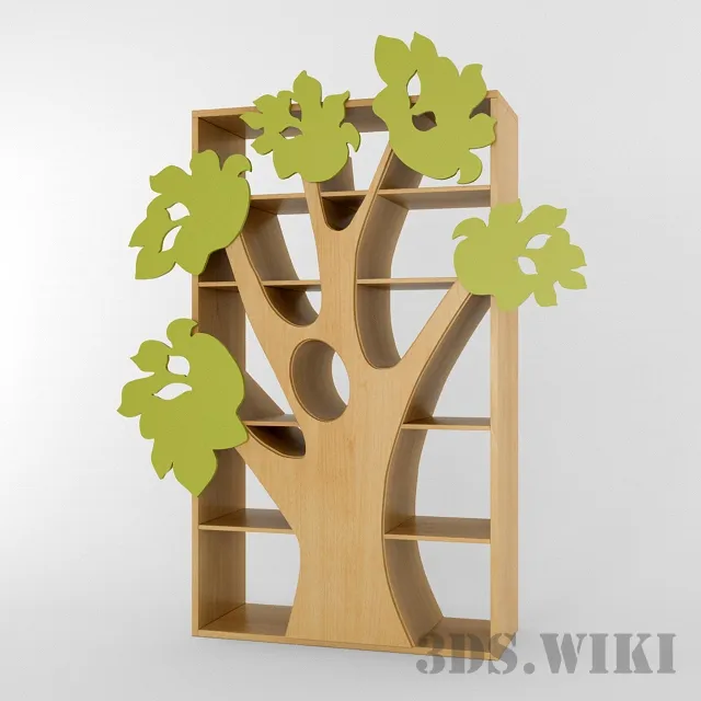 child-room - Showcase with wood 3D Model