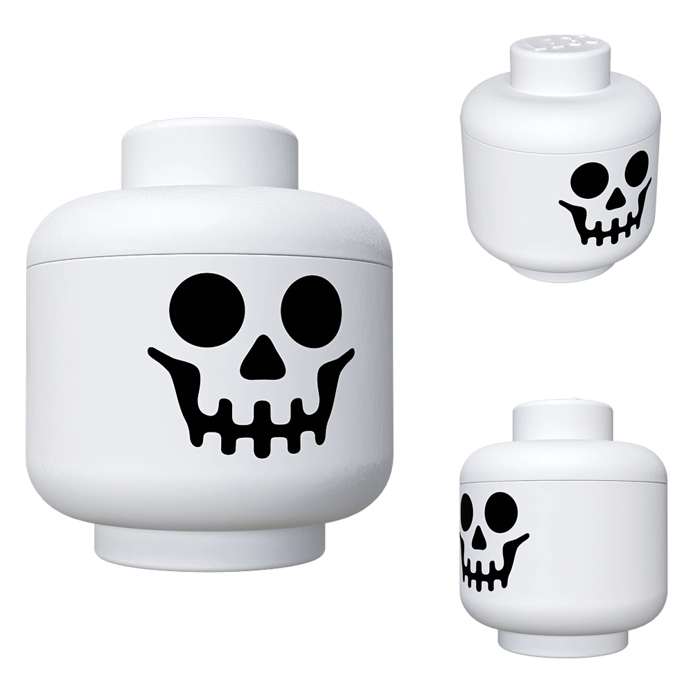 child-room - Skeleton storage head by Lego 3D Model