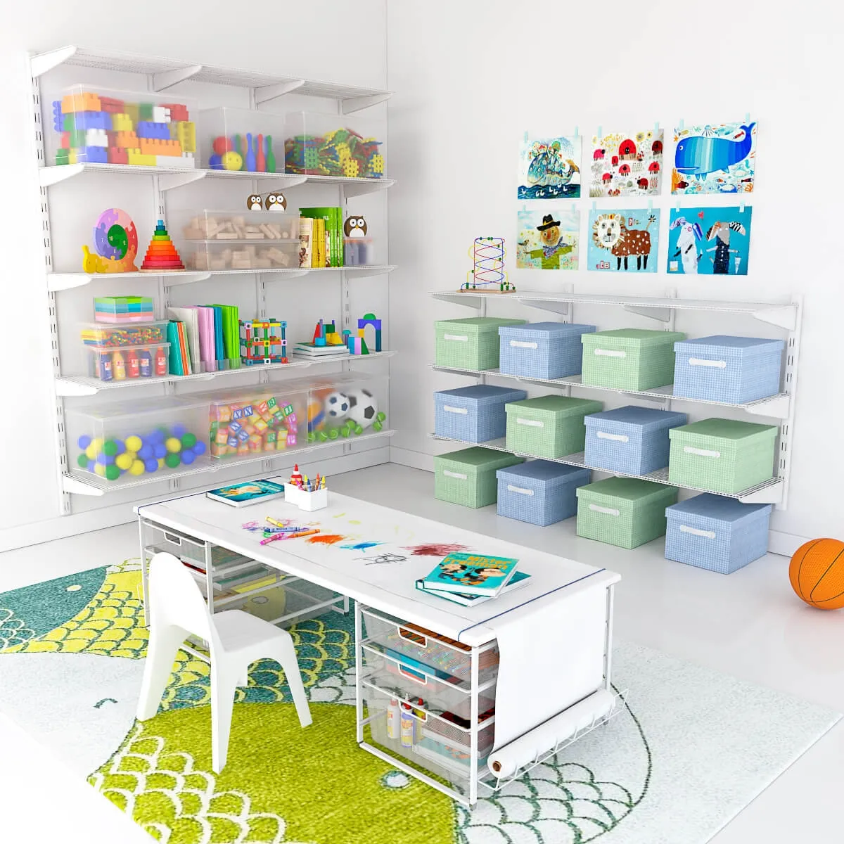 child-room - Storage system for the children's room Elfa 3D Model