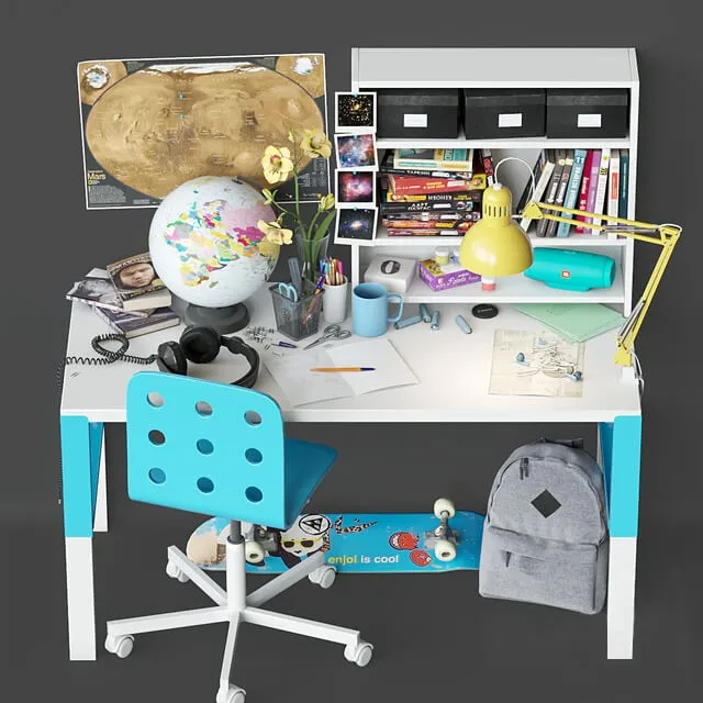 child-room - Table for schoolboy 3D Model