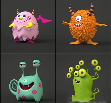 child-room - Toy monsters 3D Model