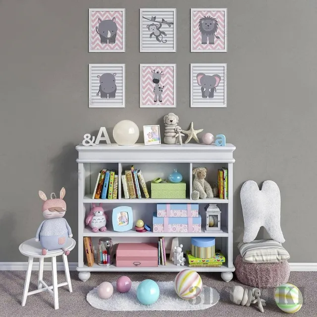 child-room - Toys and furniture Madison 3D Model