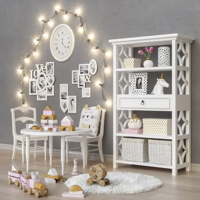child-room - Toys and furniture  set 3D Model