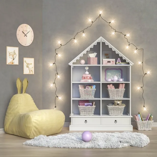 child-room - Toys and furniture set 3D Model